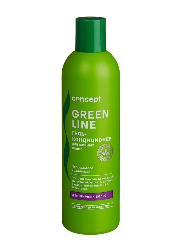 Гель-кондиционер для жирных волос 300мл / CONCEPT Green Line