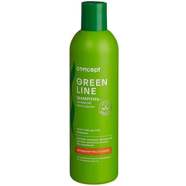 Шампунь-активатор роста волос 300мл / CONCEPT Green Line