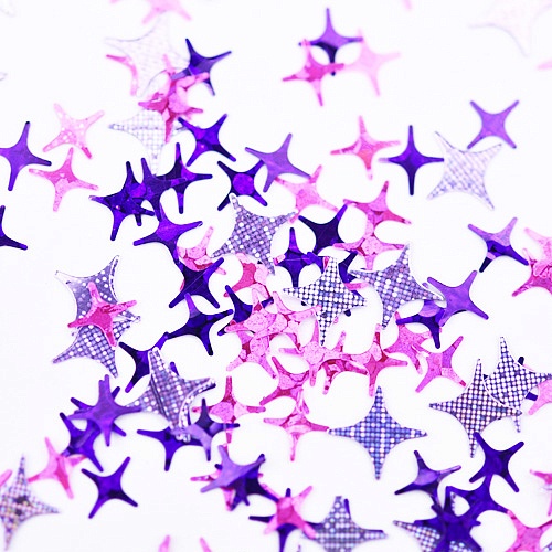 Камифубуки К98 "Звездный микс" лиловый, розовый, фиолетовый голография 5гр / PATRISA NAIL