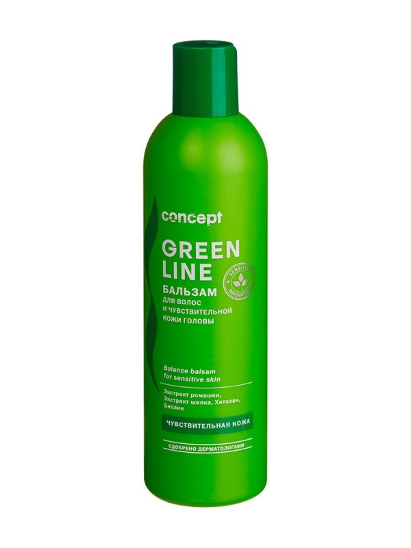 Бальзам для чувствительной кожи головы 300мл / CONCEPT Green Line