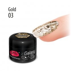 Гель Гэлэкси PNB / UV/LED Galaxy Gel, глиттер, 03 Gold