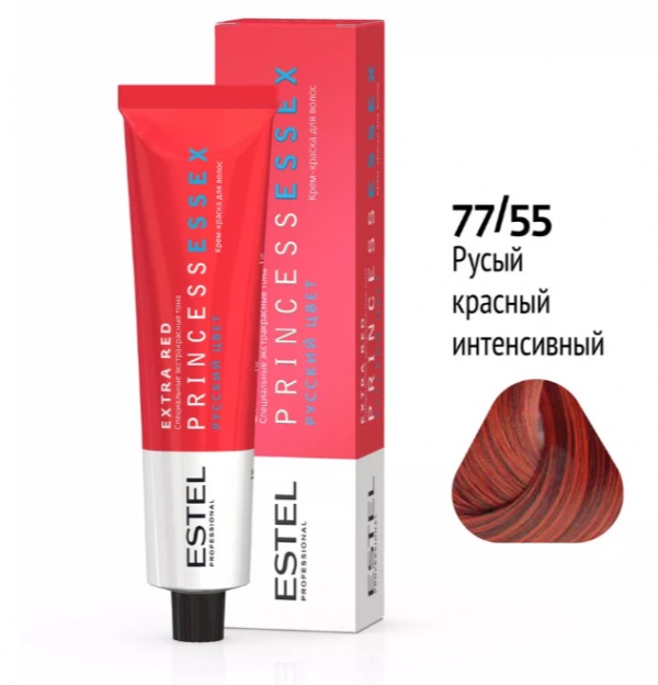 Краска д/волос ESTEL PRINCESS ESSEX EXTRA RED 77/55 Русый красный интенсивный 60мл
