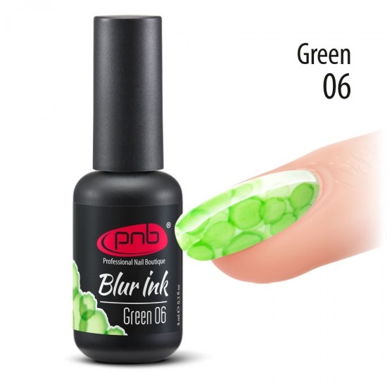Аква-чернила для дизайна ногтей 06 Зеленые PNB 4мл