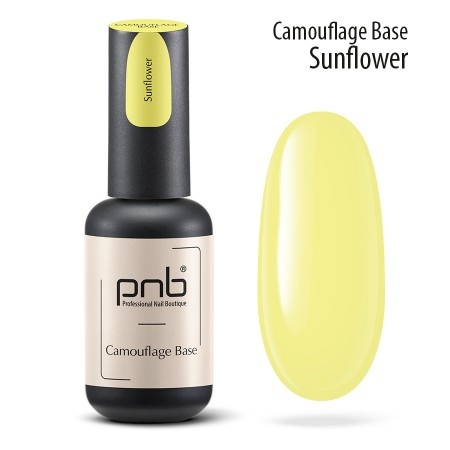 Камуфлирующая каучуковая база PNB подсолнечник,желтый 8мл / UV/LED Camouflage Base Sunflower