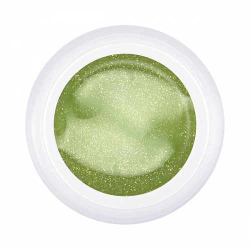 Конструирующий цветной гель с микроблеском Pudding Gel Olive 15гр / PATRISA NAIL