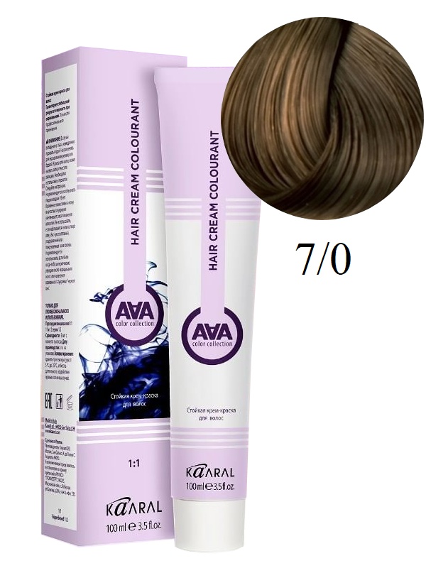 Крем-краска для волос ААА 7.0 Блондин 100мл