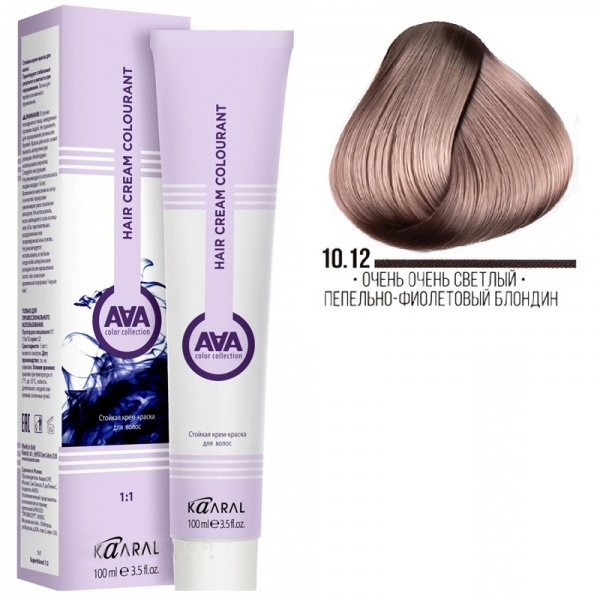 Крем-краска для волос ААА 10.12 Очень-очень светлый пепельно-фиолетовый блондин 100мл