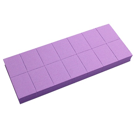 Баф мини (универсальный, фиолетовый, 100/180) 14шт. / RuNail
