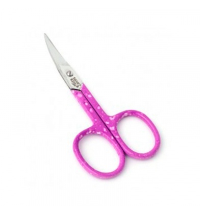Ножницы для ногтей, изогнутые лезвия, розовое покрытие