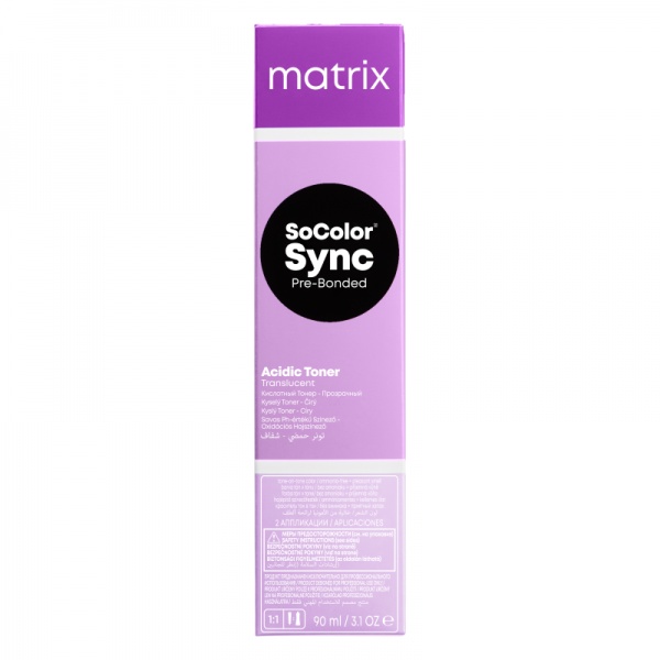 Краска для волос MATRIX SoColor Sync Кислотный Тонер Прозрачный нюд (8AG) 90мл
