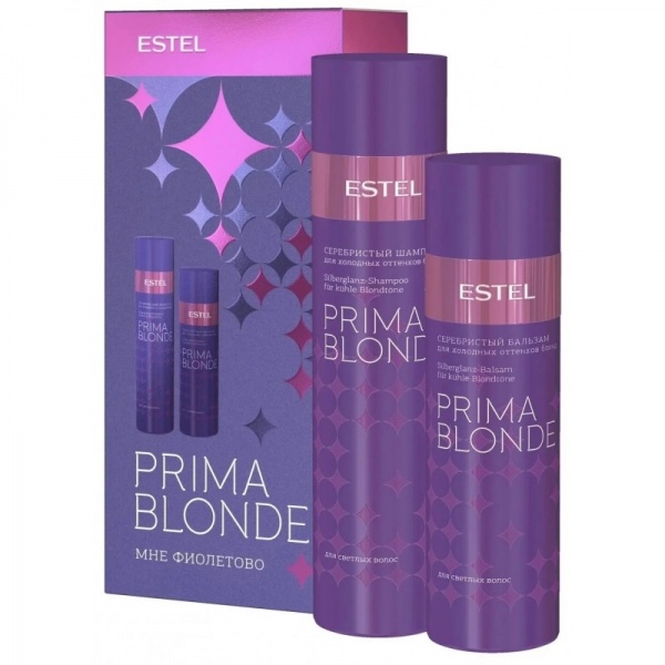 Набор ESTEL PRIMA BLONDE "Мне фиолетово" для холодных оттенков блонд (шампунь 250мл + бальзам 200мл)