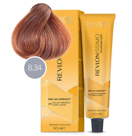 Краситель для волос REVLONISSIMO Colorsmetique High Coverage 8-34 Ореховый светлый блондин 60мл