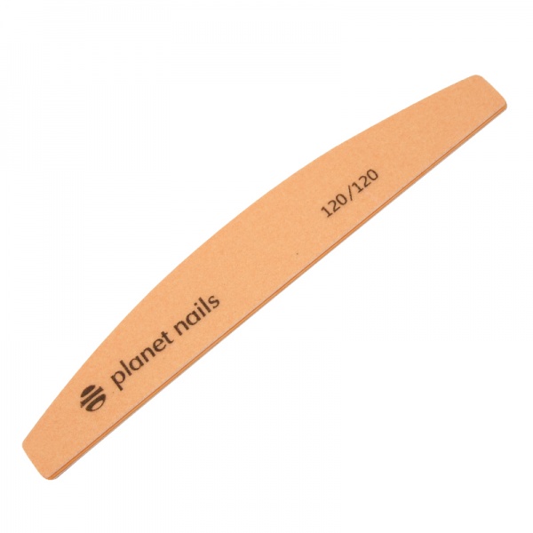 Пилка для ногтей широкая полукруглая персиковая "Mylar" 120/120