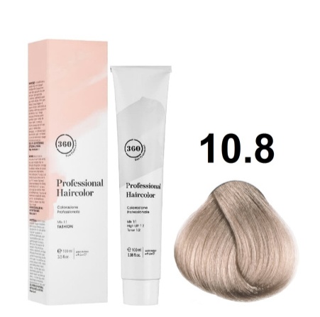 Краситель для волос PERMANENT HAIRCOLOR 360 10.8 Очень-очень светлый блондин бежевый 100мл