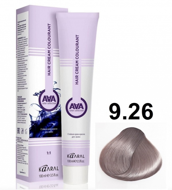 Крем-краска для волос ААА 9.26 Очень светлый блондин фиолетово-розовый 100мл