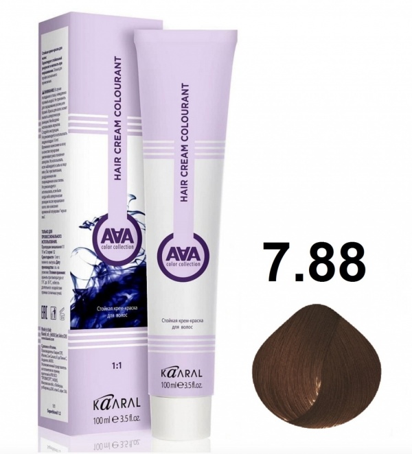 Крем-краска для волос ААА 7.88 Блондин интенсивный шоколадный 100мл