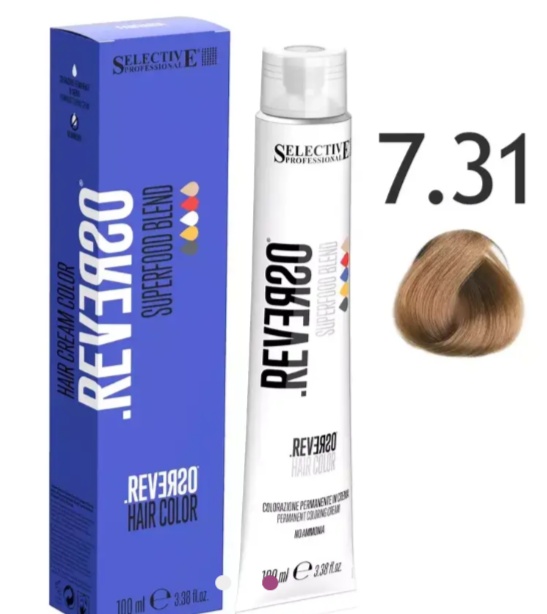 Крем-краска "REVERSO Hair Color" 7.31 Блондин "Бразильский орех" 100мл