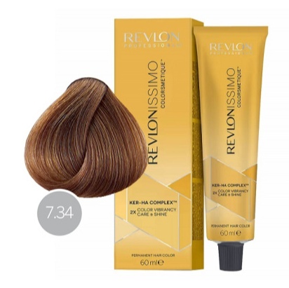 Краситель для волос REVLONISSIMO Colorsmetique 7.34 Блондин золотисто-медный 60мл