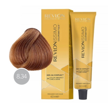 Краситель для волос REVLONISSIMO Colorsmetique 8.34 Светлый блондин золотисто-медный 60мл