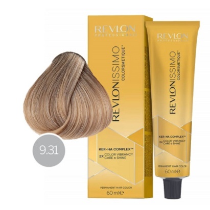 Краситель для волос REVLONISSIMO Colorsmetique 9.31 Очень светлый блондин золотисто-пепельный 60мл