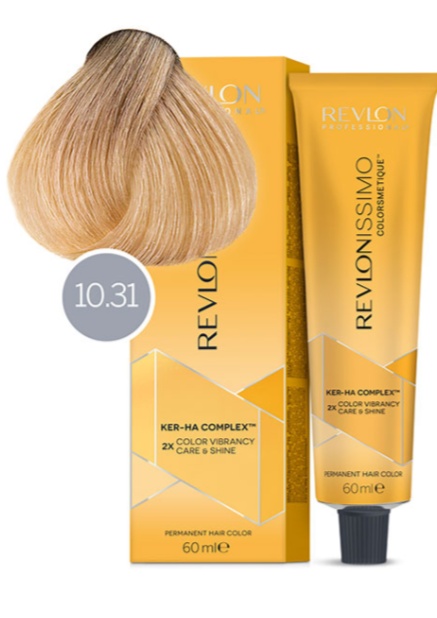Краситель для волос REVLONISSIMO Colorsmetique 10.31 Очень сильно светлый блондин зол.-пепельн. 60мл