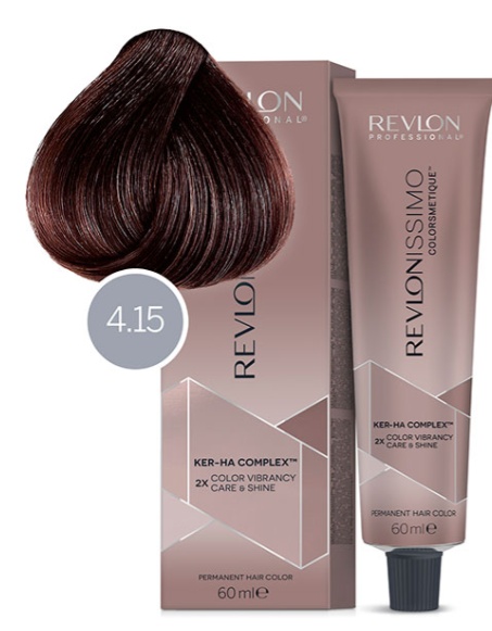 Краситель для волос REVLONISSIMO Colorsmetique 4.15 Коричневый пепельно-махагоновый 60мл