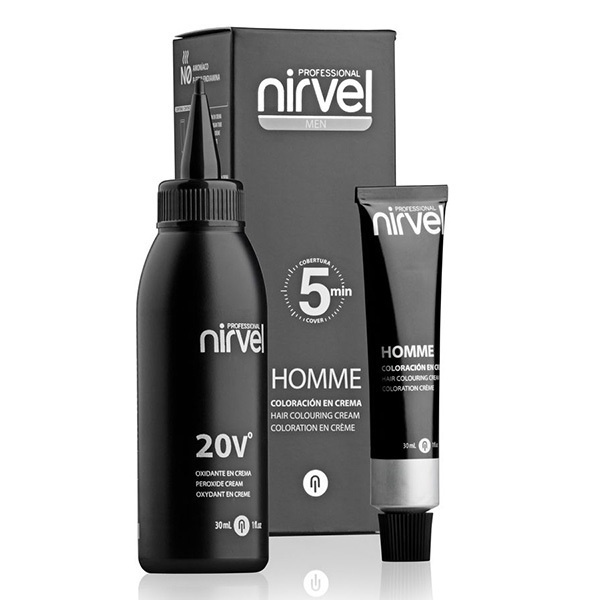 Краситель д/волос мужской NIRVEL HOMME HAIR G-3 Темно-серый 30+30мл